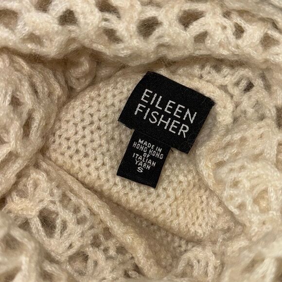 Eileen Fisher Mohair Funnel Neck Sweater Size Small - Picture 7 of 8